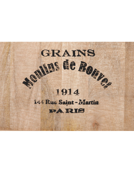 Comptoir de bar 3 tiroirs 3 étagères Emrys en Bois de manguier Naturel - 10
