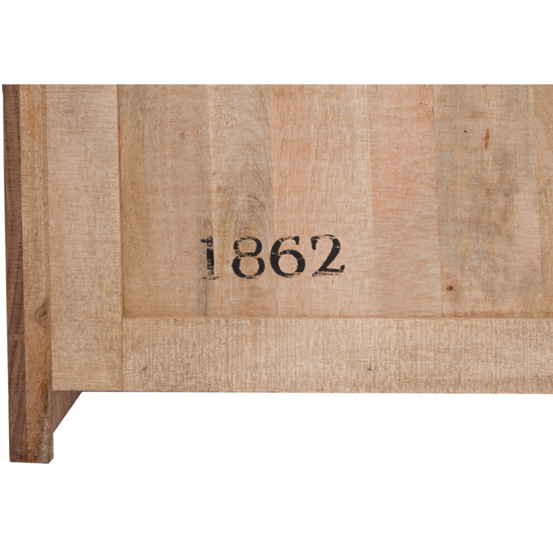 Comptoir de bar 3 tiroirs 3 étagères Emrys en Bois de manguier Naturel - 11