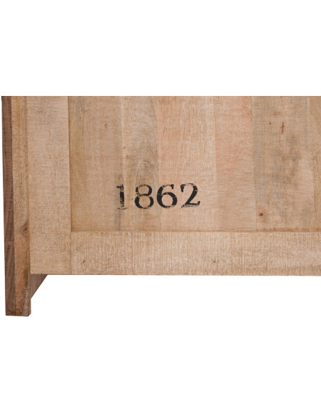 Comptoir de bar 3 tiroirs 3 étagères Emrys en Bois de manguier Naturel - 11