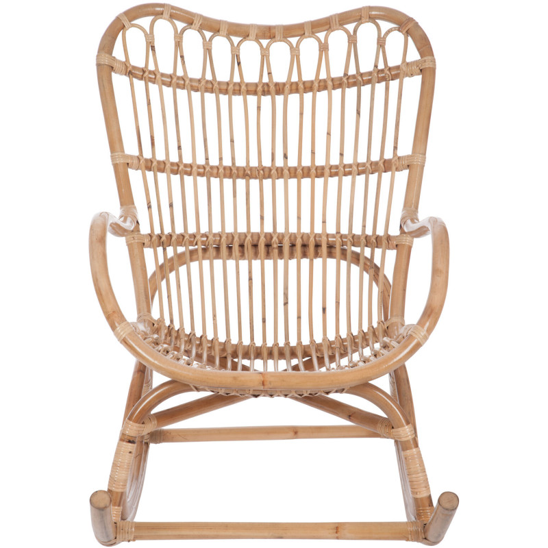 Fauteuil Rocking chair Marshall en Rotin Naturel J-Line - 3