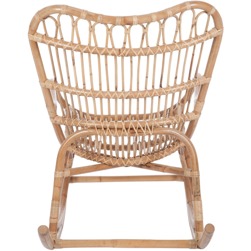 Fauteuil Rocking chair Marshall en Rotin Naturel J-Line - 4