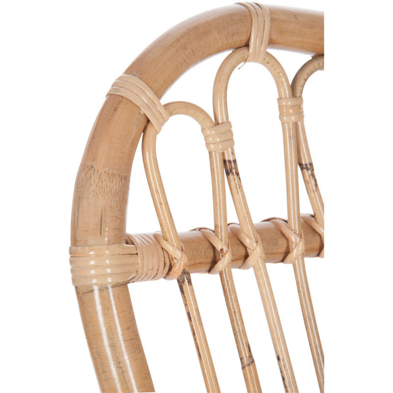 Fauteuil Rocking chair Marshall en Rotin Naturel J-Line - 6