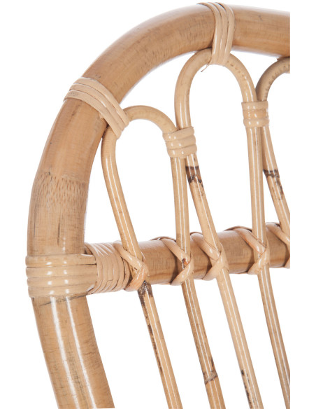 Fauteuil Rocking chair Marshall en Rotin Naturel J-Line - 6