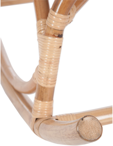 Fauteuil Rocking chair Marshall en Rotin Naturel J-Line - 8
