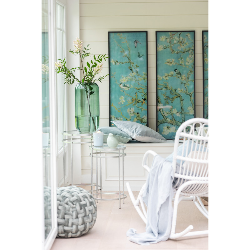 Fauteuil Rocking chair Marshall en Rotin Blanc - 2