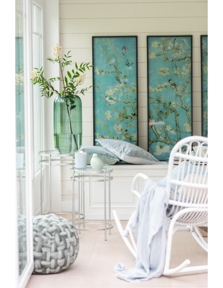 Fauteuil Rocking chair Marshall en Rotin Blanc - 2