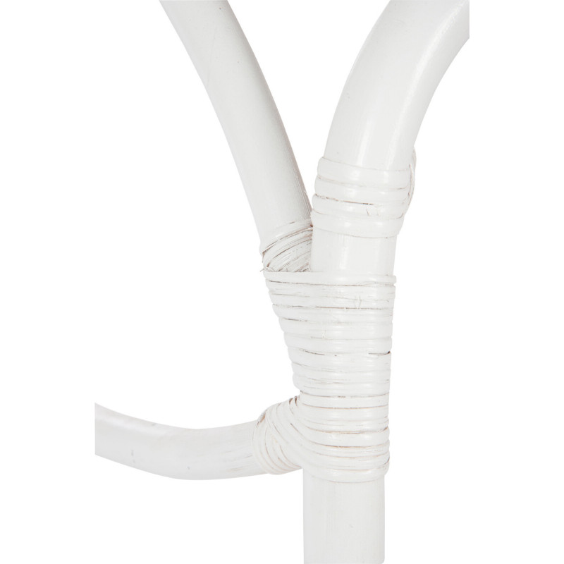 Fauteuil Rocking chair Marshall en Rotin Blanc - 7