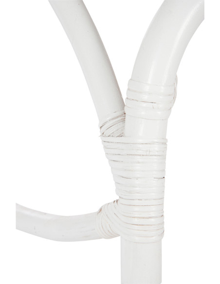 Fauteuil Rocking chair Marshall en Rotin Blanc - 7