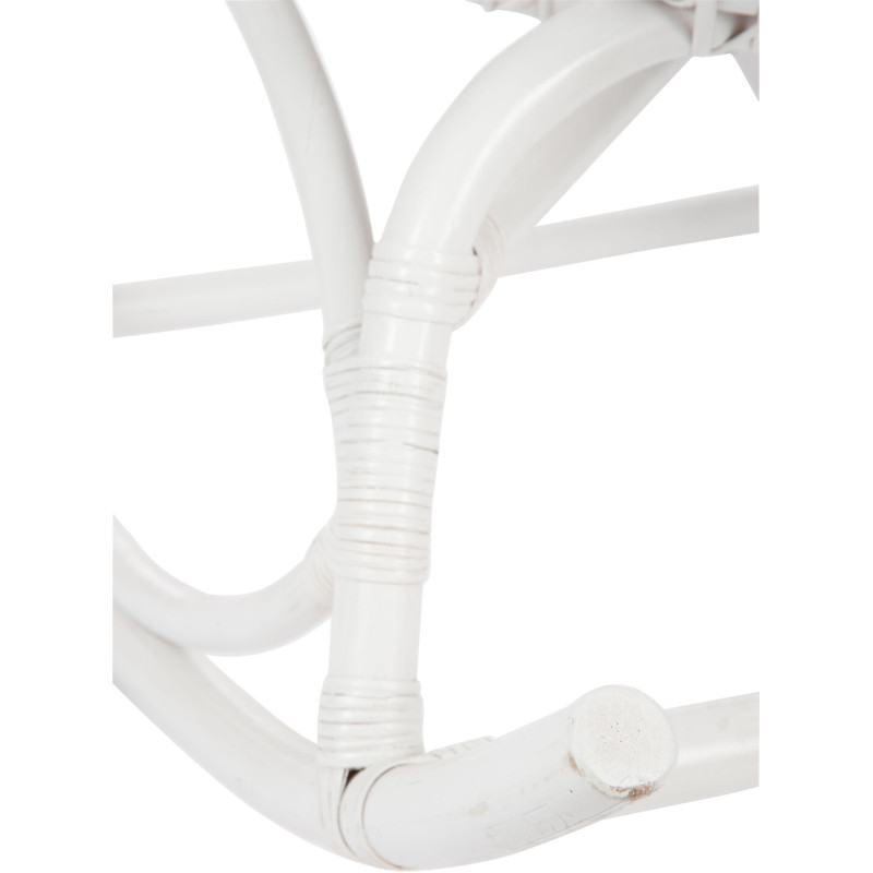 Fauteuil Rocking chair Marshall en Rotin Blanc - 8