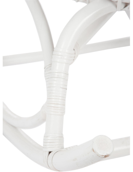 Fauteuil Rocking chair Marshall en Rotin Blanc - 8