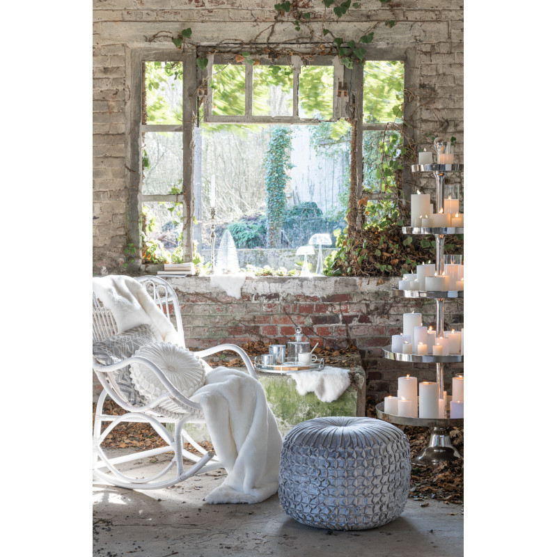 Fauteuil Rocking chair Marshall en Rotin Blanc - 9