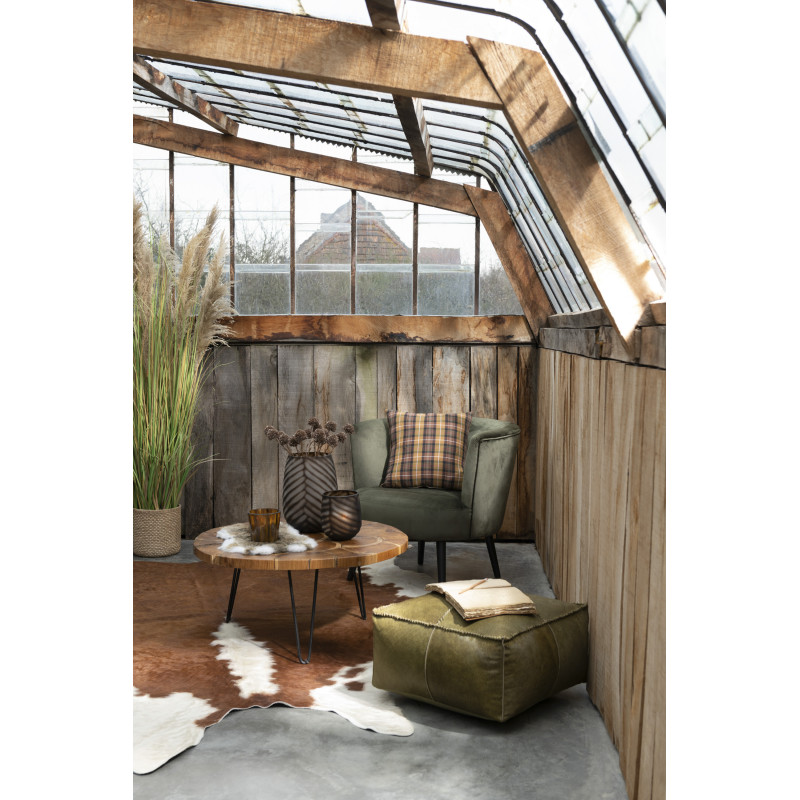 Tapis Peau de vache en Cuir véritable Marron et Blanc 190x230 - 6