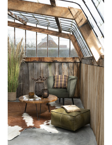 Tapis Peau de vache en Cuir véritable Marron et Blanc 190x230 - 6