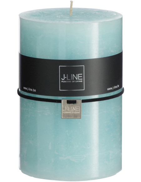 Bougie Cylindrique XXL Bleu aqua J-Line en Cire 120 heures Hauteur 15 cm J-Line - 1