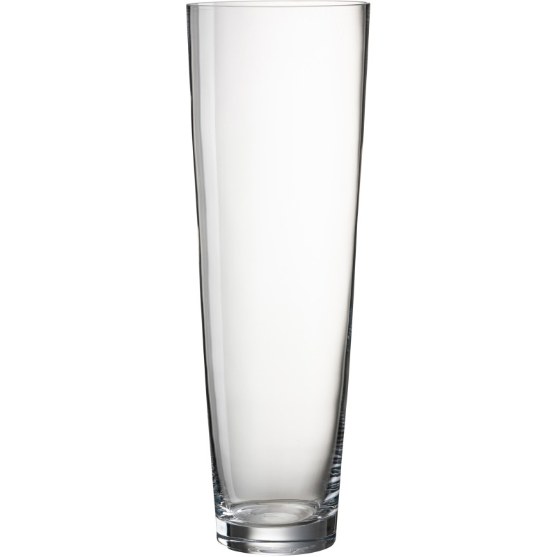 Vase conique en Verre transparent Hauteur 50 cm - 1