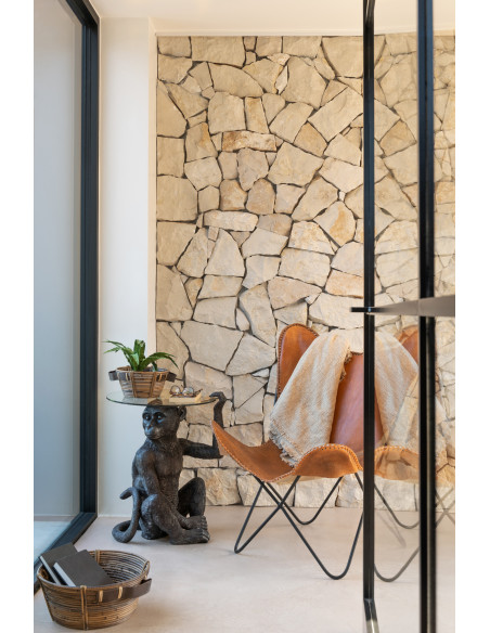 Fauteuil Papillon Autentik en Cuir véritable Cognac Métal Noir - 8