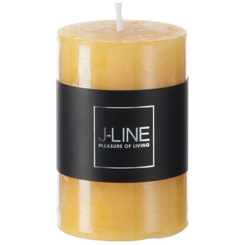 Bougie Cylindrique Ocre J-Line en Cire 18 heures Hauteur 7 cm - 1
