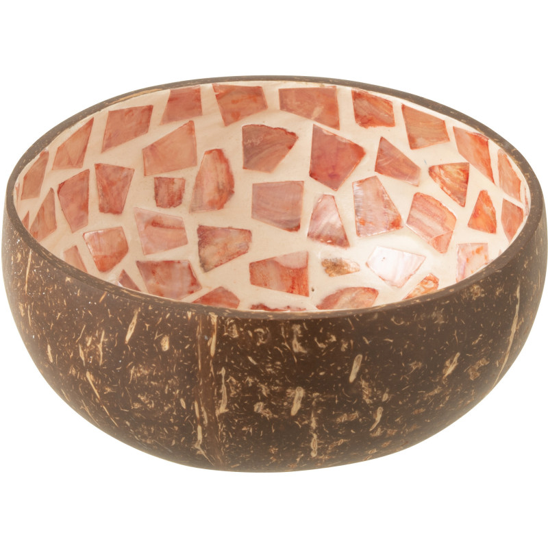 Bol de petit déjeuner Coconut en Noix de coco Naturel Coquillage Rose - 1