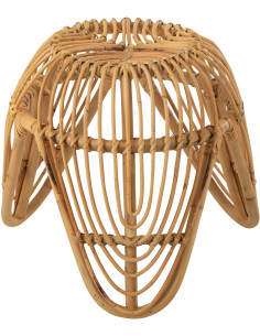 Table d'appoint originale en rotin naturel - 1