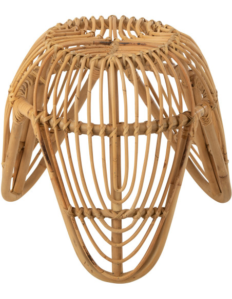 Table d'appoint originale en rotin naturel - 1
