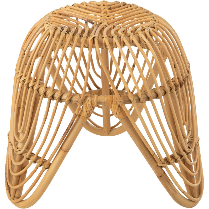 Table d'appoint originale en rotin naturel - 5
