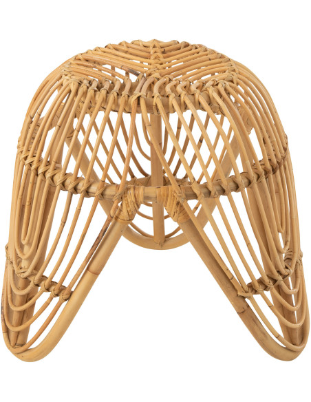 Table d'appoint originale en rotin naturel - 5