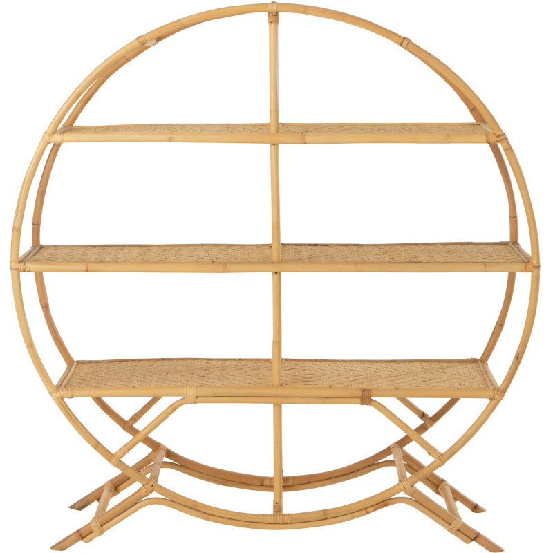 Étagère Ronde 3 niveaux Komodo en Rotin Naturel - 3