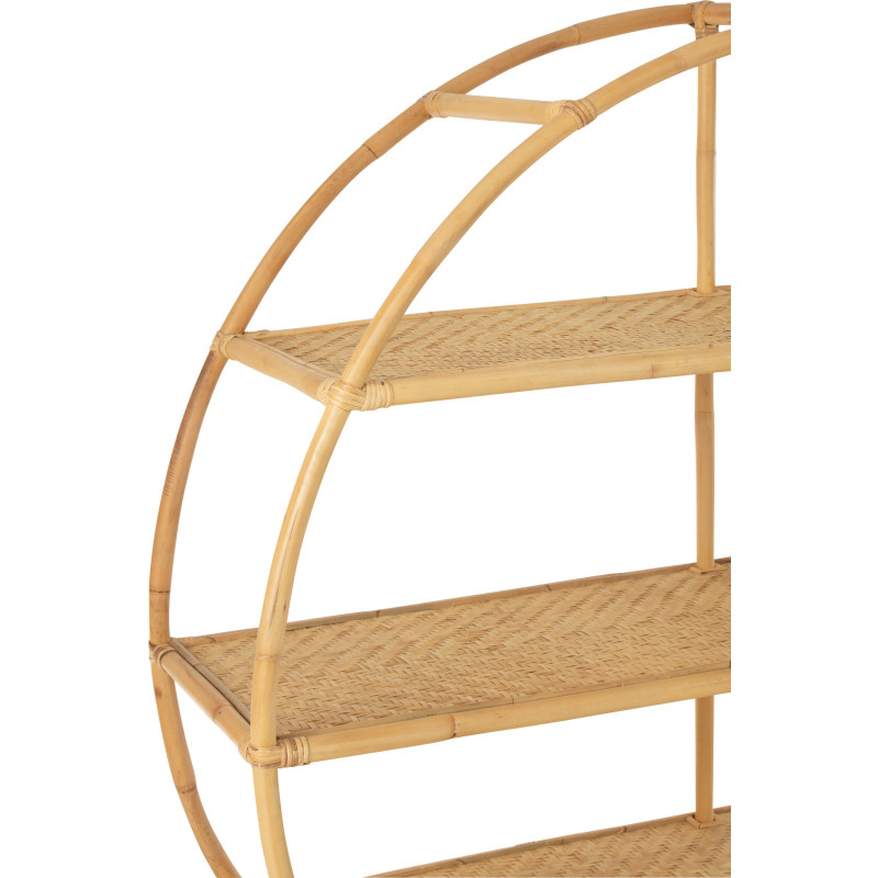 Étagère Ronde 3 niveaux Komodo en Rotin Naturel - 5