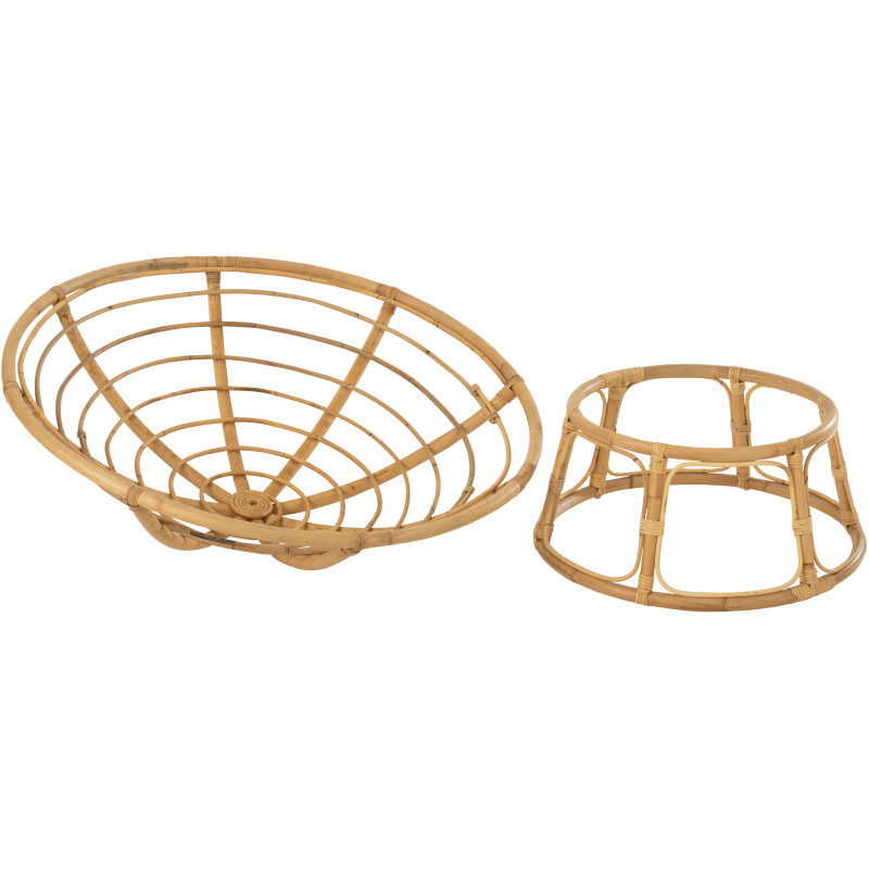 Fauteuil Rond Céline en Rotin Naturel - 4