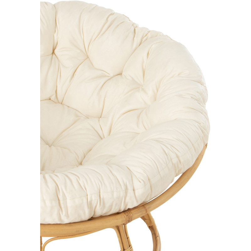 Fauteuil Rond Céline en Rotin Naturel - 6