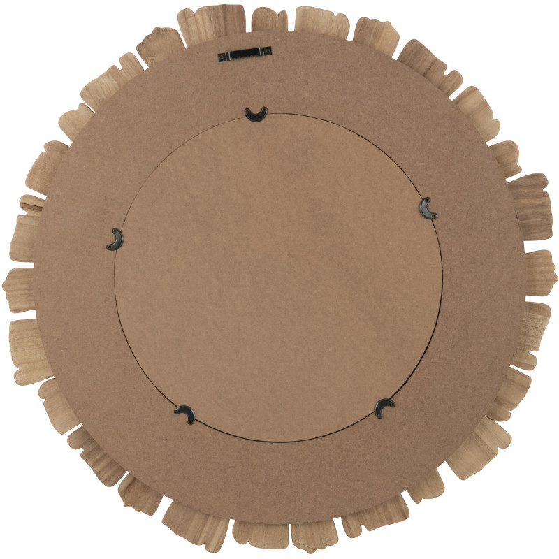 Miroir Mural Rond XL Vacay en Bois de Paulownia Naturel - 2