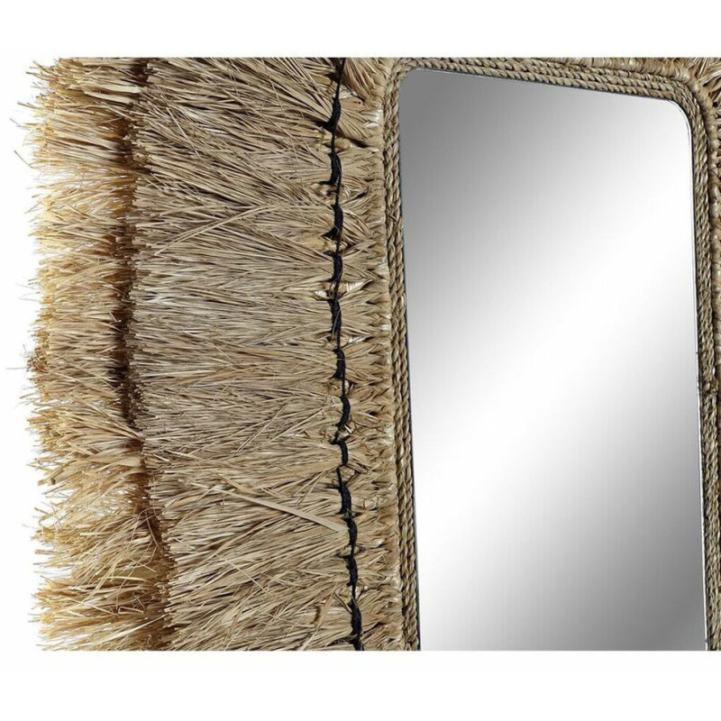 Miroir balinais Mural Rectangulaire 50x60 en Jute Naturel Qadir - 5