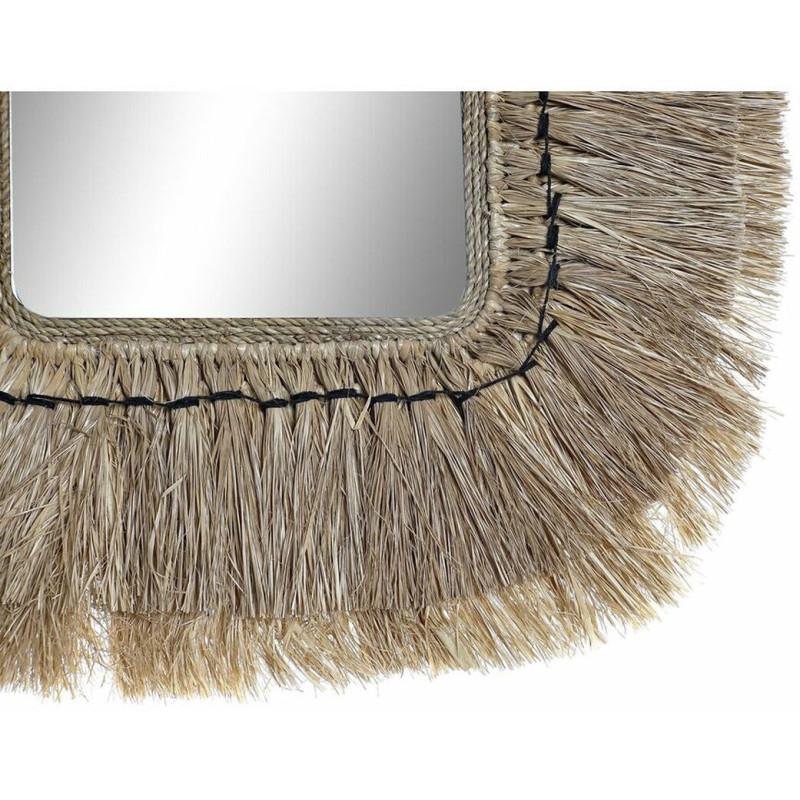 Miroir balinais Mural Rectangulaire 50x60 en Jute Naturel Qadir - 6