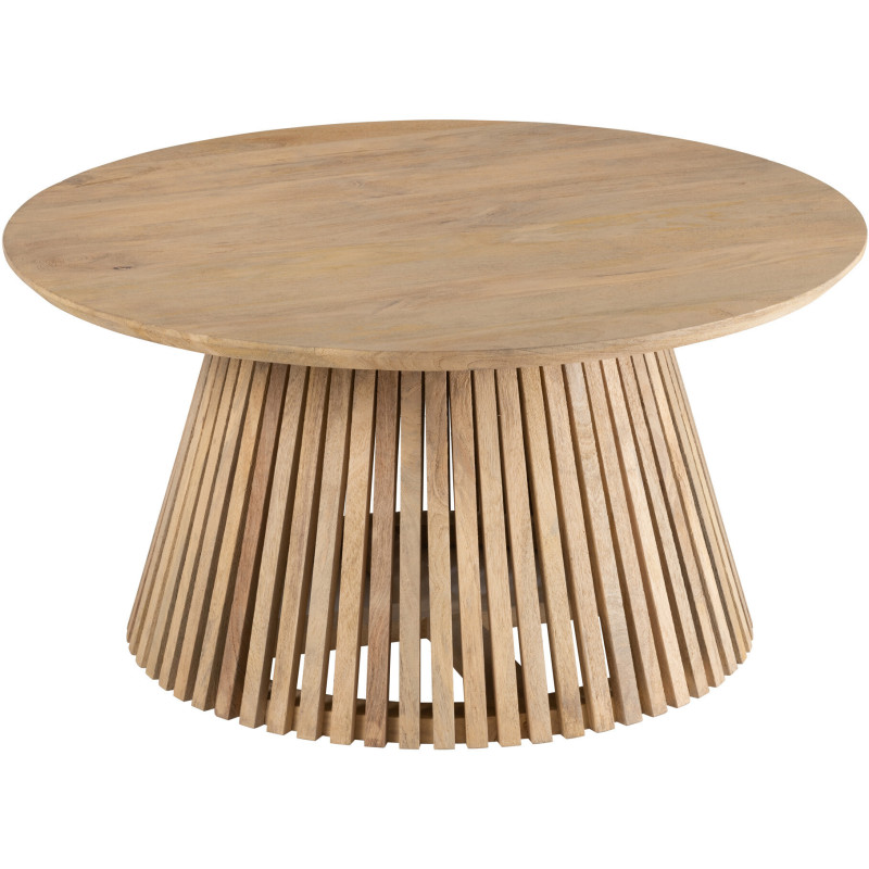 Table basse Ronde Vincent en Bois de manguier Naturel - 1