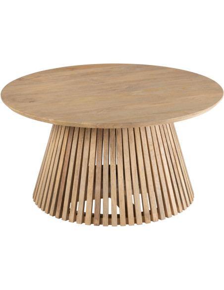 Table basse Ronde Vincent en Bois de manguier Naturel - 1