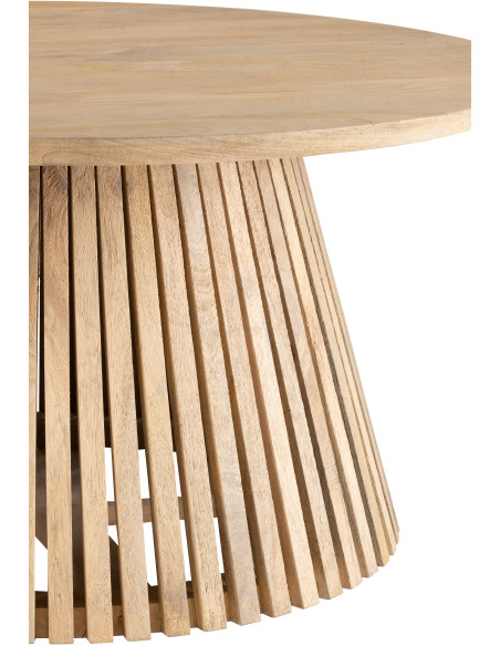 Table basse Ronde Vincent en Bois de manguier Naturel - 3