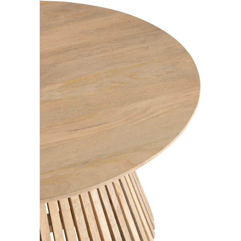 Table basse Ronde Vincent en Bois de manguier Naturel - 4