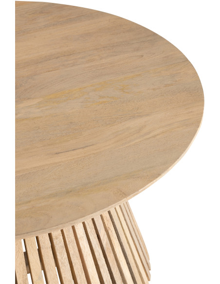 Table basse Ronde Vincent en Bois de manguier Naturel - 4