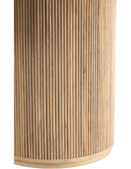 Table à manger Ronde 6 personnes Vincent en Bois de manguier Naturel - 3