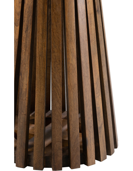 Table d'appoint Ronde Vincent en Bois de manguier Marron - 2
