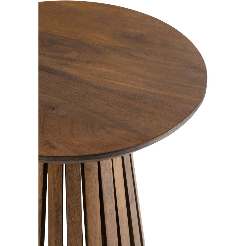 Table d'appoint Ronde Vincent en Bois de manguier Marron - 3