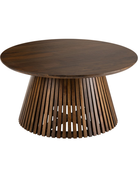 Table basse Ronde Vincent en Bois de manguier Marron - 1