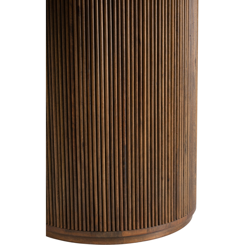 Table à manger Ronde 6 personnes Vincent en Bois de manguier Marron - 3