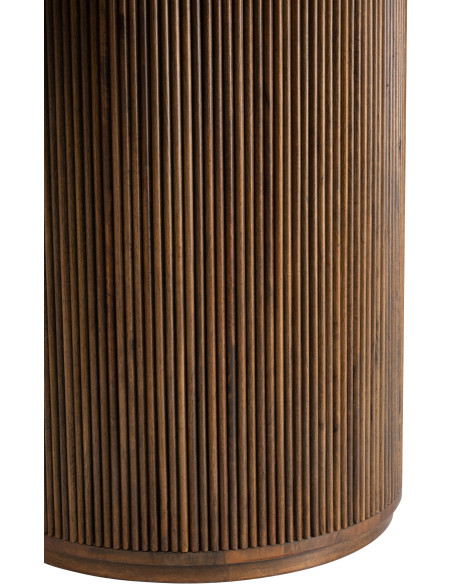 Table à manger Ronde 6 personnes Vincent en Bois de manguier Marron - 3