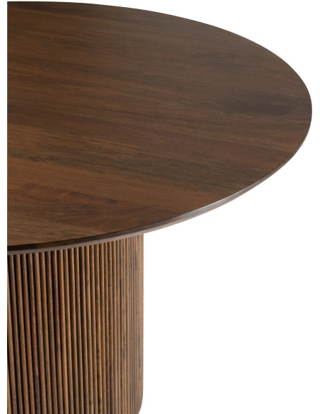 Table à manger Ronde 6 personnes Vincent en Bois de manguier Marron - 4