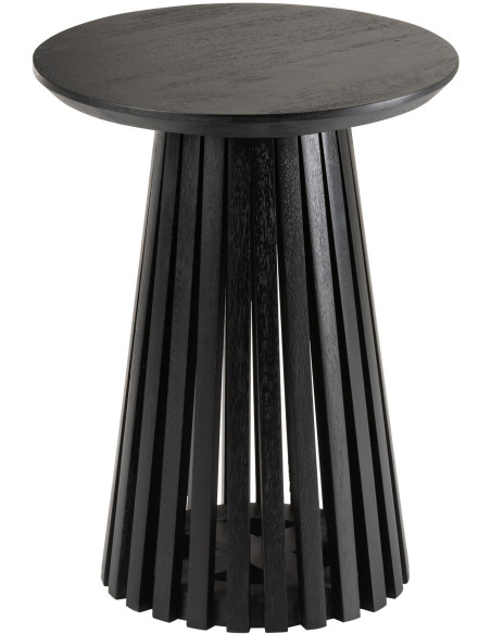 Table d'appoint Ronde Vincent en Bois de manguier Noir - 1