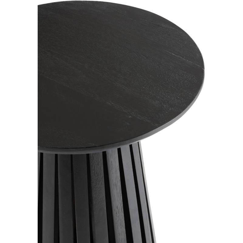 Table d'appoint Ronde Vincent en Bois de manguier Noir - 4