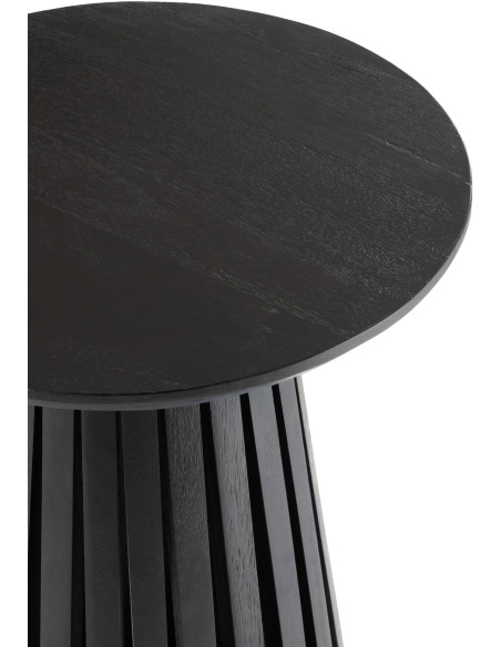 Table d'appoint Ronde Vincent en Bois de manguier Noir - 4