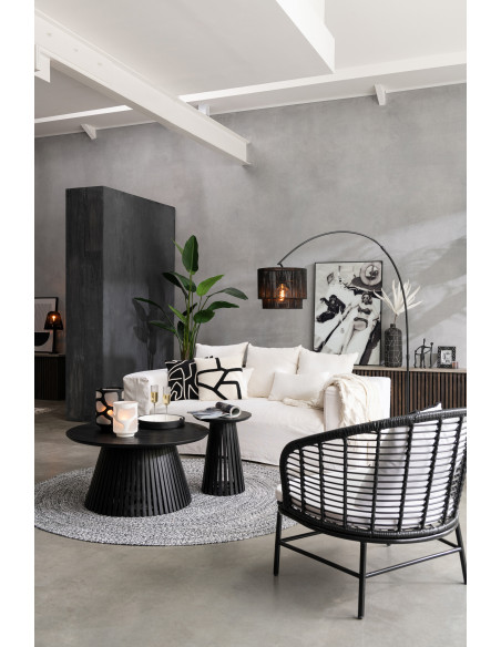 Table d'appoint Ronde Vincent en Bois de manguier Noir - 6