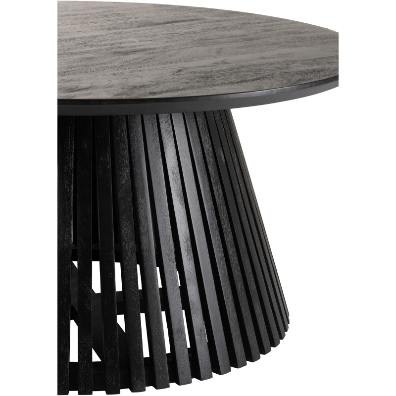 Table basse Ronde Vincent en Bois de manguier Noir - 3